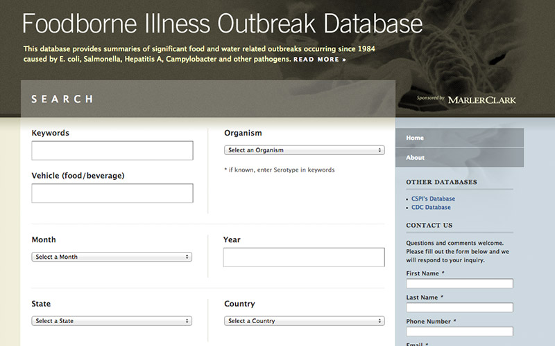 Outbreak Database Homepage